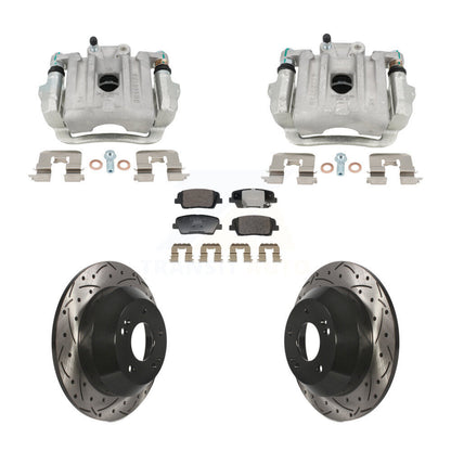 Kit de plaquettes en céramique pour étrier de frein arrière, Rotor à fente percé, pour Hyundai Santa Fe Spor