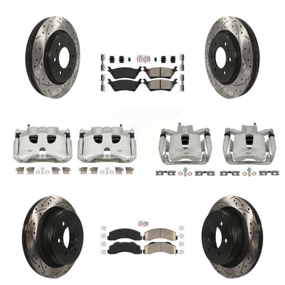 Kit de plaquettes Ameribrakes pour perceuse à étrier de frein avant et arrière, Rotors fendus, pour Ford F-15