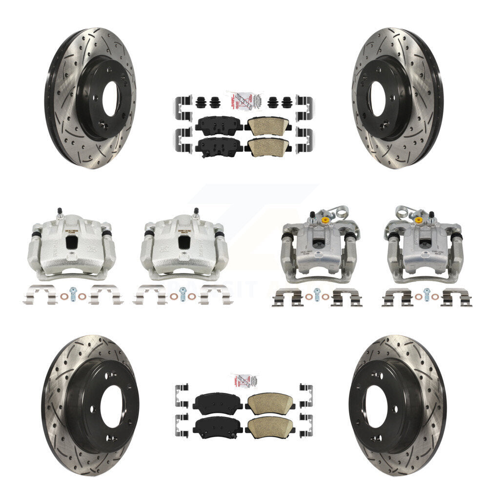 Kit de plaquettes en céramique pour étrier de frein avant et arrière, Rotor fendu, pour Hyundai Elantr