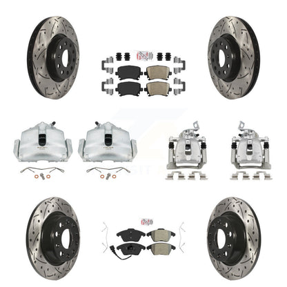 Étrier de frein avant et arrière, Rotors à fente, Kit de plaquettes Ameribrakes pour Volkswagen C
