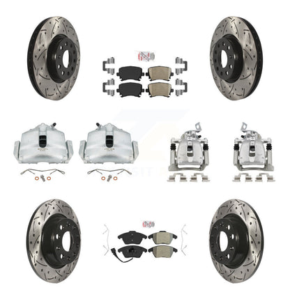Étrier de frein avant et arrière, Rotors à fente, Kit de plaquettes Ameribrakes pour Volkswagen C