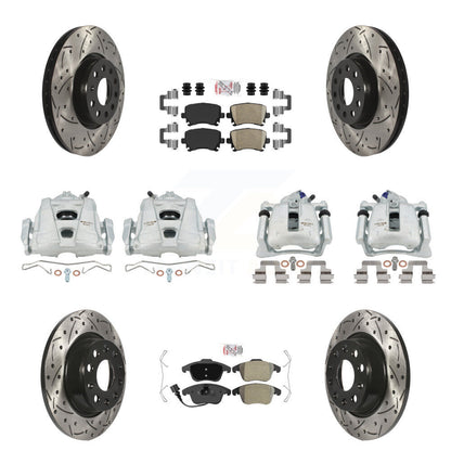 Étrier enduit de frein à disque avant et arrière, perceuse à Rotor fendu, Kit de plaquettes Ameribrakes pour