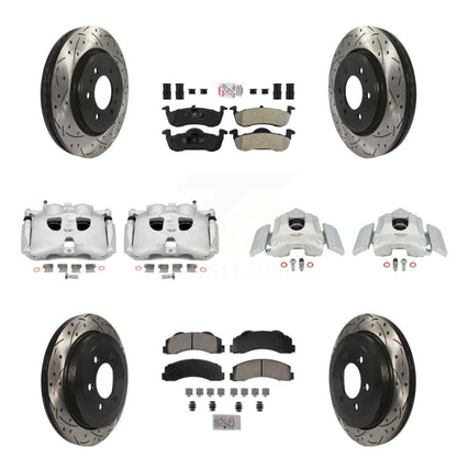 Kit de plaquettes Ameribrakes à Rotor fendu pour étrier de frein avant et arrière (10 pièces) pour