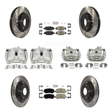 Kit de plaquettes en céramique pour étrier de frein avant et arrière, Rotors à fentes (10 pièces) pour Mazda CX-