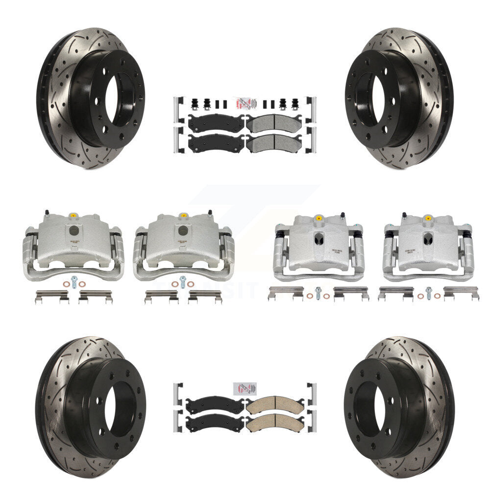 Kit de plaquettes Ameribrakes pour étrier de frein avant et arrière, Rotors à fente (10 pièces) pour GMC H