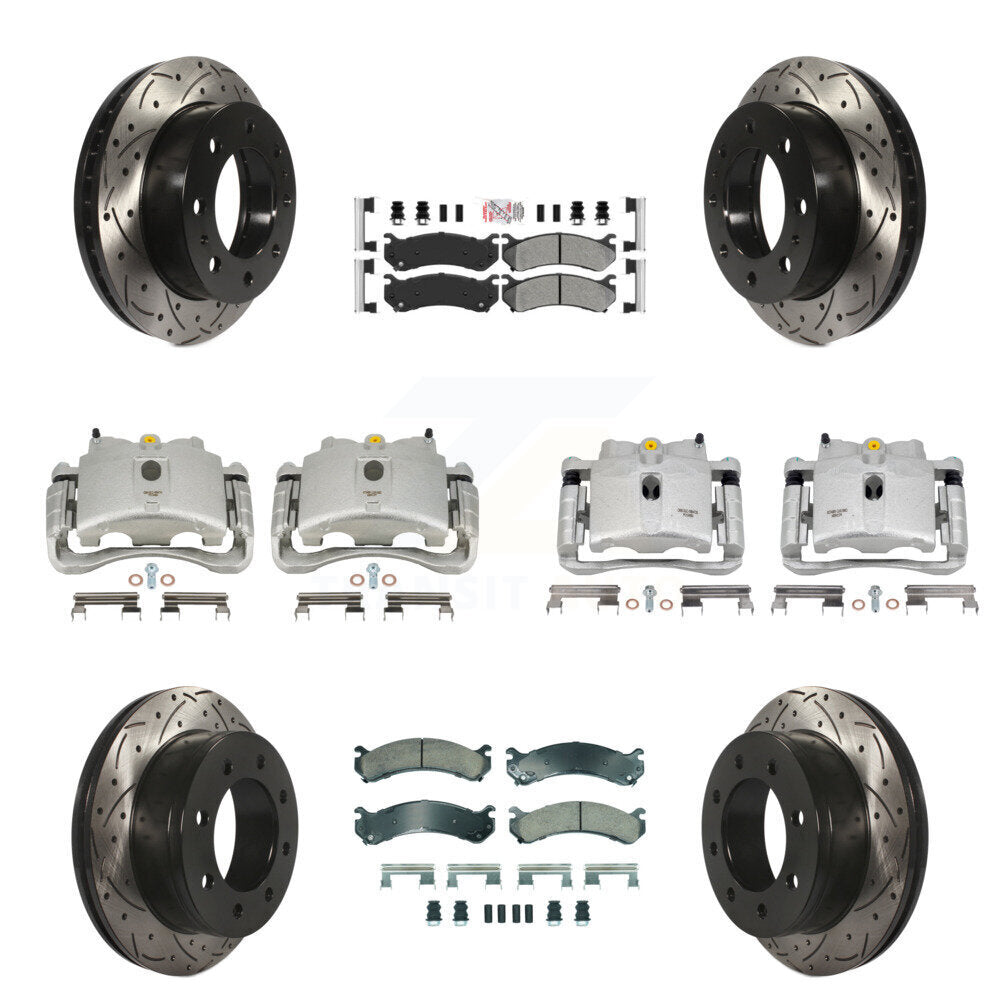 Kit de plaquettes Ameribrakes pour étrier de frein avant et arrière, Rotors à fente (10 pièces) pour GMC H