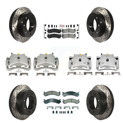 Kit de plaquettes Ameribrakes pour étrier de frein avant et arrière, Rotors à fente (10 pièces) pour GMC H