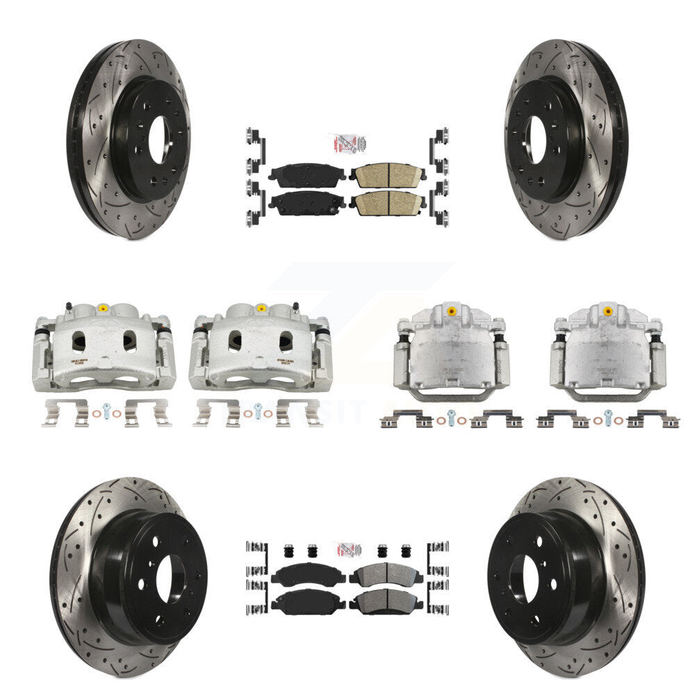 Kit de plaquettes Ameribrakes pour étrier de frein avant et arrière, Rotors à fentes (10 pièces) pour GMC X