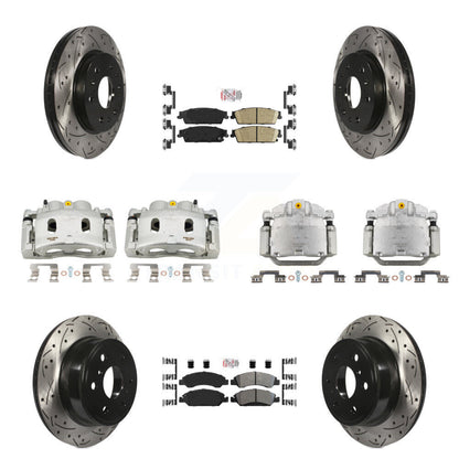 Kit de plaquettes Ameribrakes pour étrier de frein avant et arrière, Rotors à fentes (10 pièces) pour GMC X