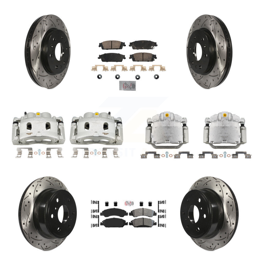 Kit de plaquettes Ameribrakes pour étrier de frein avant et arrière, Rotors à fentes (10 pièces) pour GMC X