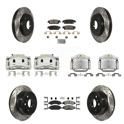 Kit de plaquettes Ameribrakes pour étrier de frein avant et arrière, Rotors à fentes (10 pièces) pour GMC X