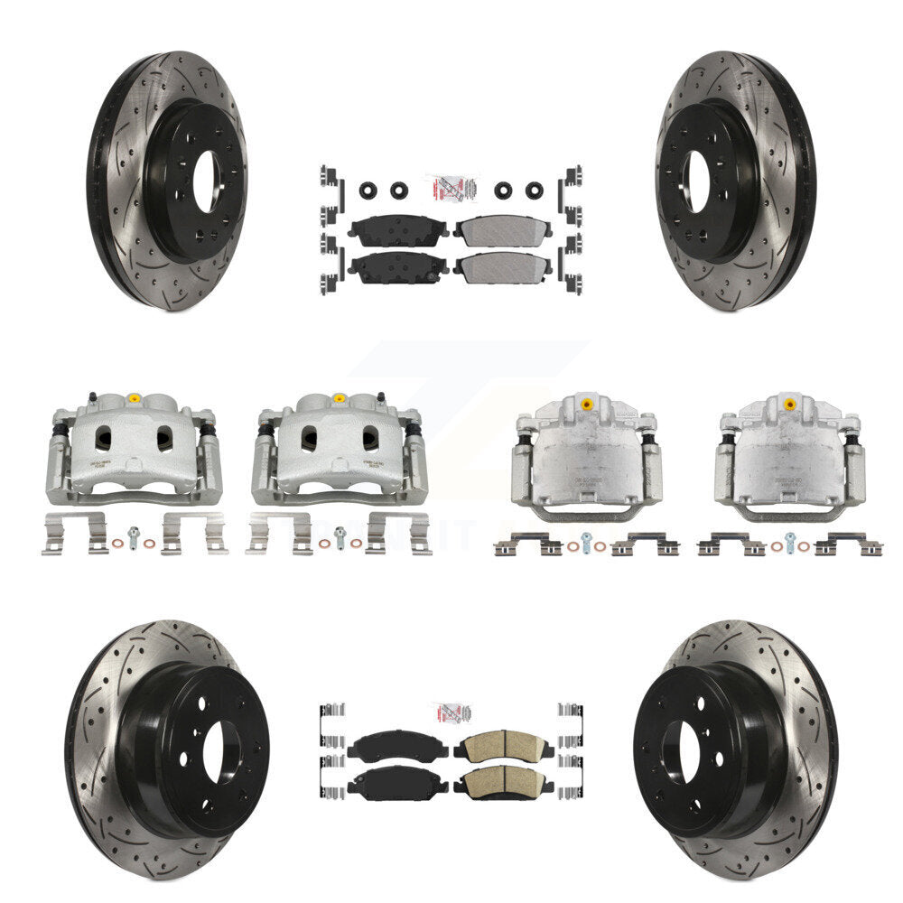 Kit de plaquettes Ameribrakes pour étrier de frein avant et arrière, fente de perçage, Rotor (10 pièces) pour 1500 X