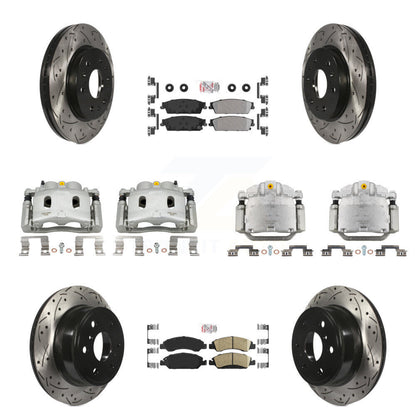 Kit de plaquettes Ameribrakes pour étrier de frein avant et arrière, fente de perçage, Rotor (10 pièces) pour 1500 X