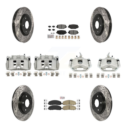Étrier de frein avant et arrière, Rotors à fente, Kit de plaquettes Ameribrakes pour Dodge Journe
