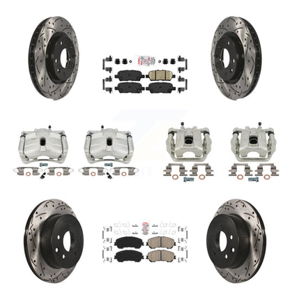 Kit de plaquettes en céramique pour étrier de frein avant et arrière, fente de perçage, Rotor (10 pièces) pour Nissa