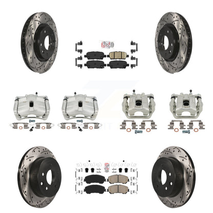 Kit de plaquettes en céramique pour étrier de frein avant et arrière, fente de perçage, Rotor (10 pièces) pour Nissa