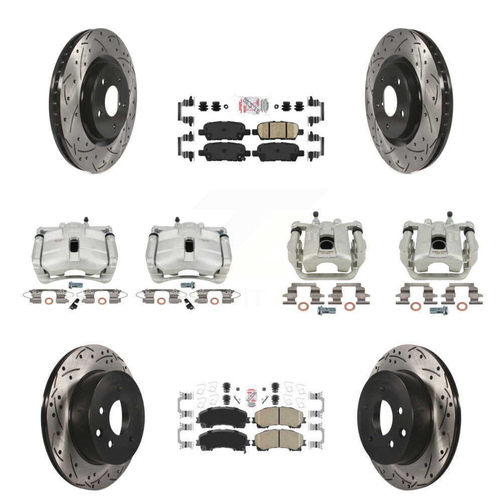 Kit de plaquettes en céramique pour perceuse à étrier de frein avant et arrière, Rotor fendu, pour Nissan Rogue S