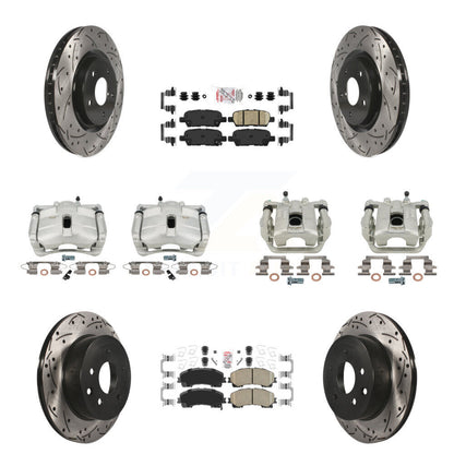 Kit de plaquettes en céramique pour perceuse à étrier de frein avant et arrière, Rotor fendu, pour Nissan Rogue S
