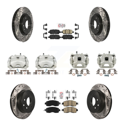 Kit de plaquettes en céramique pour étrier de frein avant et arrière, Rotor à fente (10 pièces) pour Nissan LEA