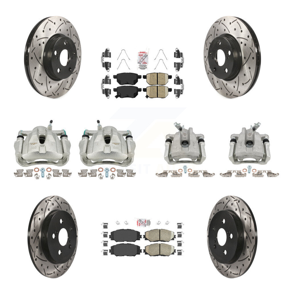 Kit de plaquettes en céramique pour étrier de frein avant et arrière, Rotor à fente (10 pièces) pour Toyota Vib