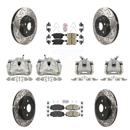 Kit de plaquettes en céramique pour étrier de frein avant et arrière, Rotor à fente (10 pièces) pour Toyota Vib