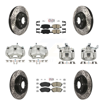Kit de plaquettes en céramique pour perceuse d'étrier de frein avant et arrière, Rotors fendus (10 pièces) pour Mazda