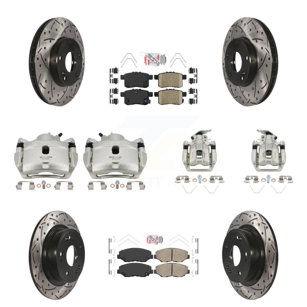 Kit de plaquettes en céramique pour Honda Accor, étrier de frein avant et arrière, fentes de perçage, Rotors