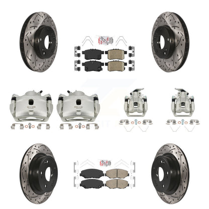 Kit de plaquettes en céramique pour Honda Accor, étrier de frein avant et arrière, fentes de perçage, Rotors