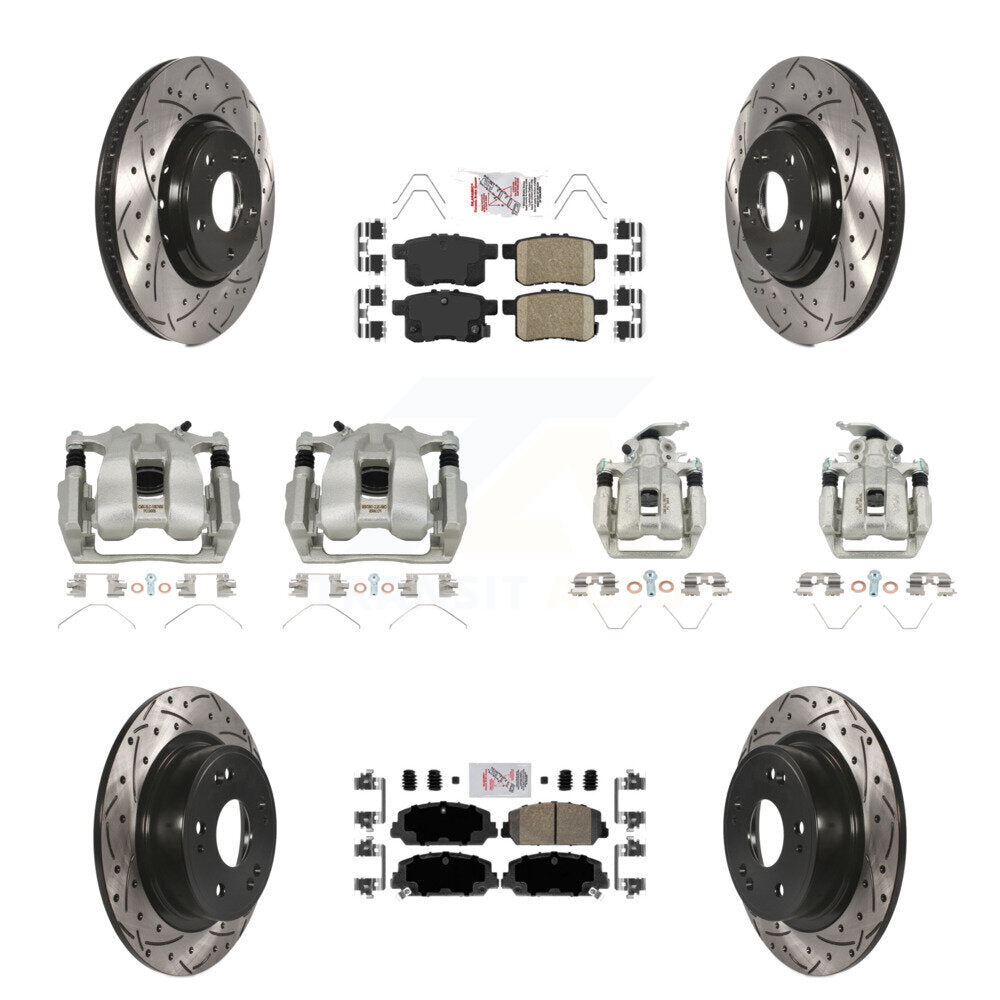 Kit de plaquettes en céramique pour Honda Accor, étrier de frein avant et arrière, fentes de perçage, Rotors