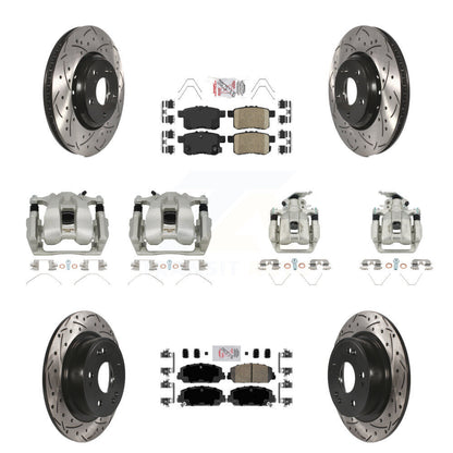 Kit de plaquettes en céramique pour Honda Accor, étrier de frein avant et arrière, fentes de perçage, Rotors