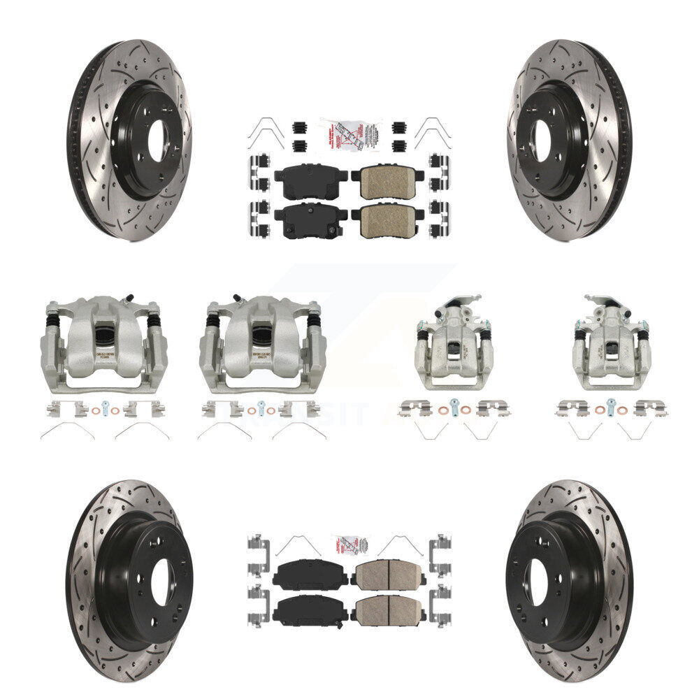Kit de plaquettes en céramique pour Honda Accor, étrier de frein avant et arrière, fentes de perçage, Rotors