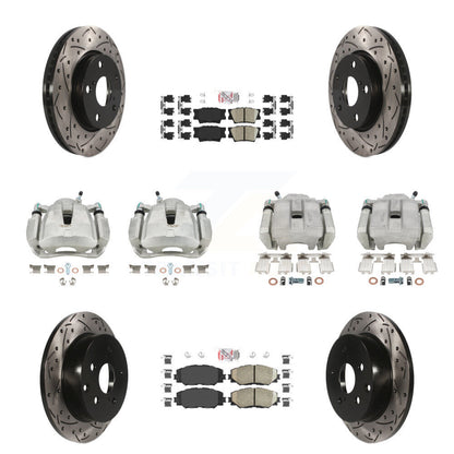 Kit de plaquettes en céramique de Rotor de fente d'étrier de frein avant et arrière (10 pièces) pour Toyota RAV