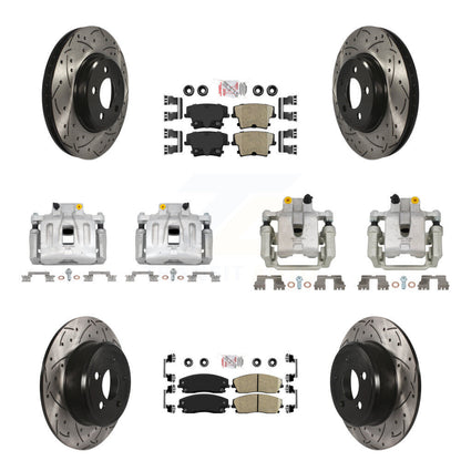 Kit de plaquettes en céramique pour perceuse à étrier de frein avant et arrière, Rotor fendu (10 pièces) pour Chrysler