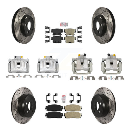 Kit de plaquettes en céramique pour perceuse à étrier de frein avant et arrière, Rotor fendu (10 pièces) pour Chrysler
