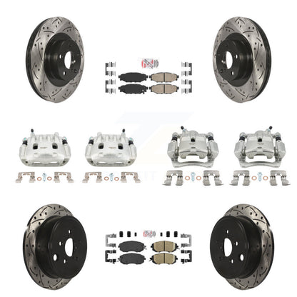 Kit de plaquettes en céramique pour étrier de frein avant et arrière, fente de perçage, Rotor (10 pièces) pour Subar