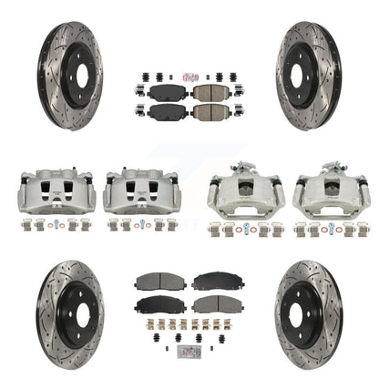 Étrier enduit de frein à disque avant et arrière, perceuse à Rotor fendu, Kit de plaquettes Ameribrakes pour