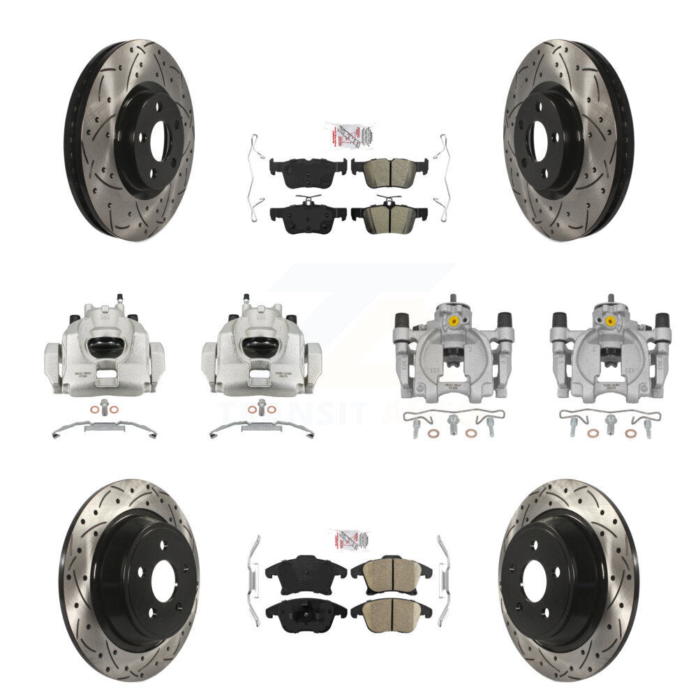 Étrier enduit de frein à disque avant et arrière, perceuse à Rotor fendu, Kit de plaquettes Ameribrakes pour