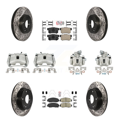 Kit de plaquettes en céramique pour étrier de frein avant et arrière, Rotor à fente percé (10 pièces) pour Acura CS