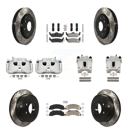 Kit de plaquettes Ameribrakes pour perceuse à étrier de frein avant et arrière, Rotors fendus, pour Ford F-15