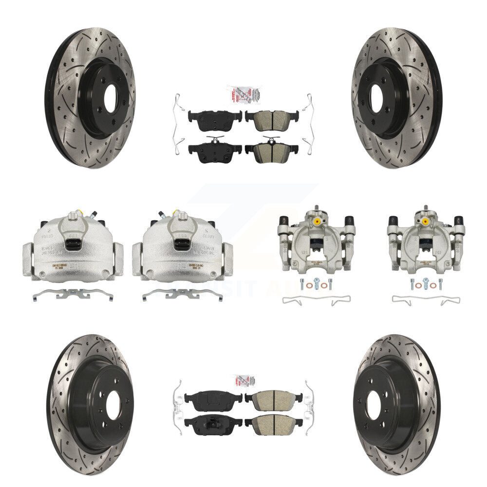 Kit de plaquettes Ameribrakes à Rotor fendu pour étrier de frein avant et arrière (10 pièces) pour