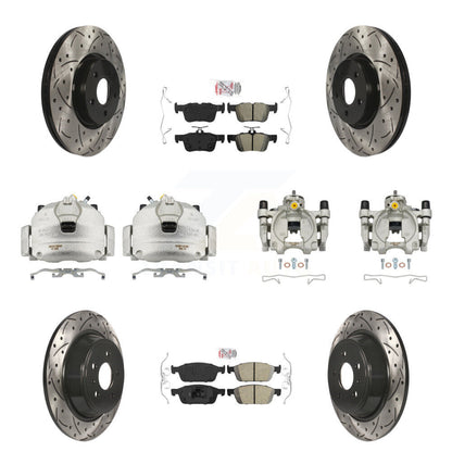 Kit de plaquettes Ameribrakes à Rotor fendu pour étrier de frein avant et arrière (10 pièces) pour