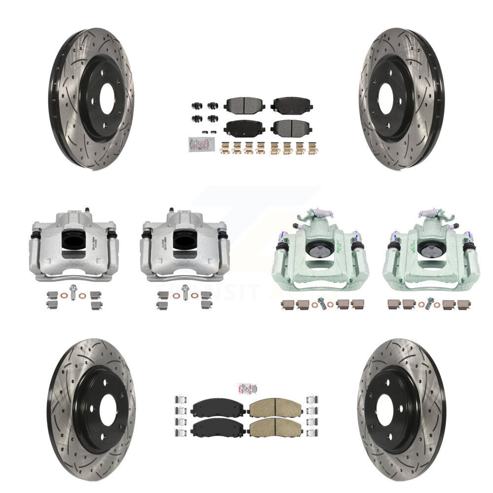 Étrier de frein avant et arrière, fente de perçage, Rotor Ameribrakes, Kit de plaquettes (10 pièces) pour Ram C/