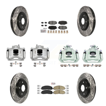 Étrier de frein avant et arrière, fente de perçage, Rotor Ameribrakes, Kit de plaquettes (10 pièces) pour Ram C/