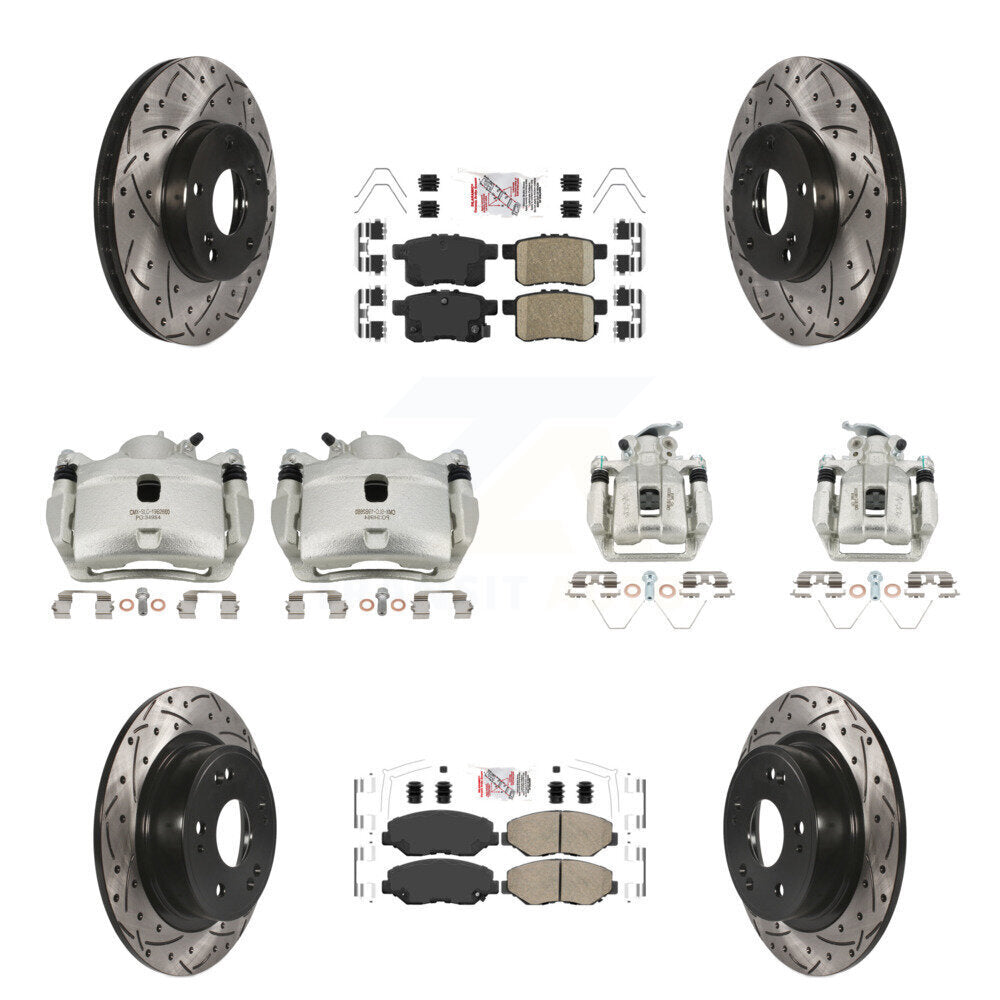 Kit de plaquettes en céramique pour Honda Accor, étrier de frein avant et arrière, fentes de perçage, Rotors