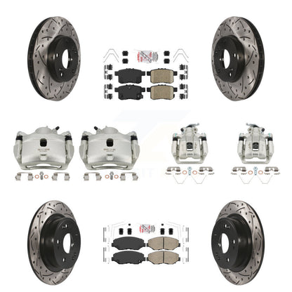 Kit de plaquettes en céramique pour Honda Accor, étrier de frein avant et arrière, fentes de perçage, Rotors