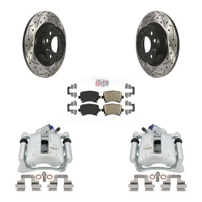 Kit de plaquettes en céramique pour étrier de frein arrière, Rotors fendus, pour Volkswagen Tiguan C