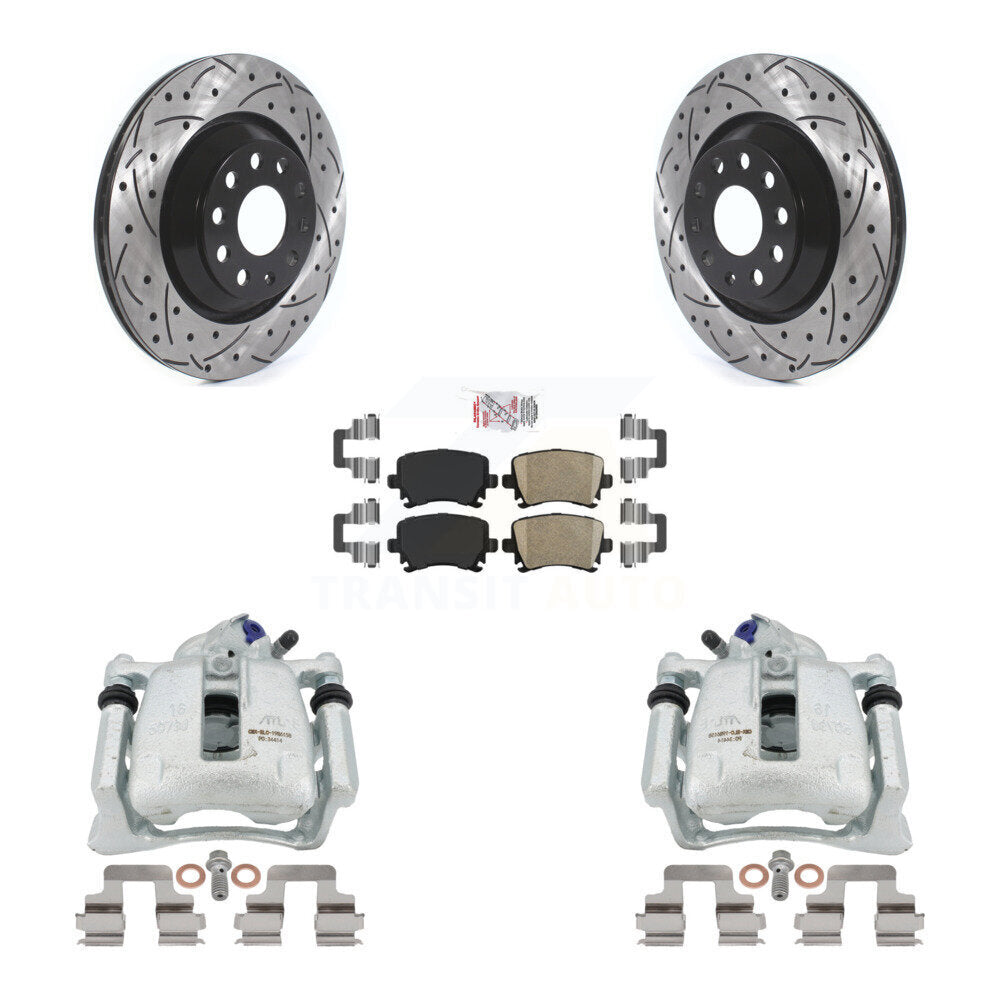 Kit de plaquettes en céramique pour étrier de frein arrière, Rotors fendus, pour Volkswagen CC Passa