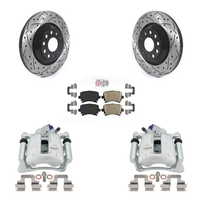 Kit de plaquettes en céramique pour étrier de frein arrière, Rotors fendus, pour Volkswagen CC Passa