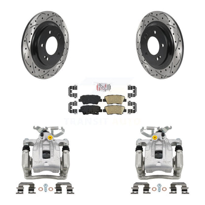 Kit de plaquettes en céramique pour étrier de frein arrière, Rotor à fente percé, pour Hyundai Ioniq Kia Nir