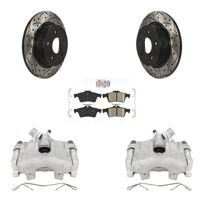 Kit de plaquettes en céramique de Rotor de fente de foret d'étrier enduit de frein arrière pour Ford Escape c-ma